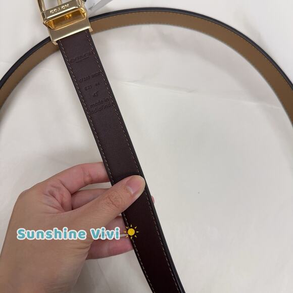 NEW Coach Buckle Cut To Size Reversible Belt 25Mm Honey Brown Maple CF269 - Picture 4 of 7